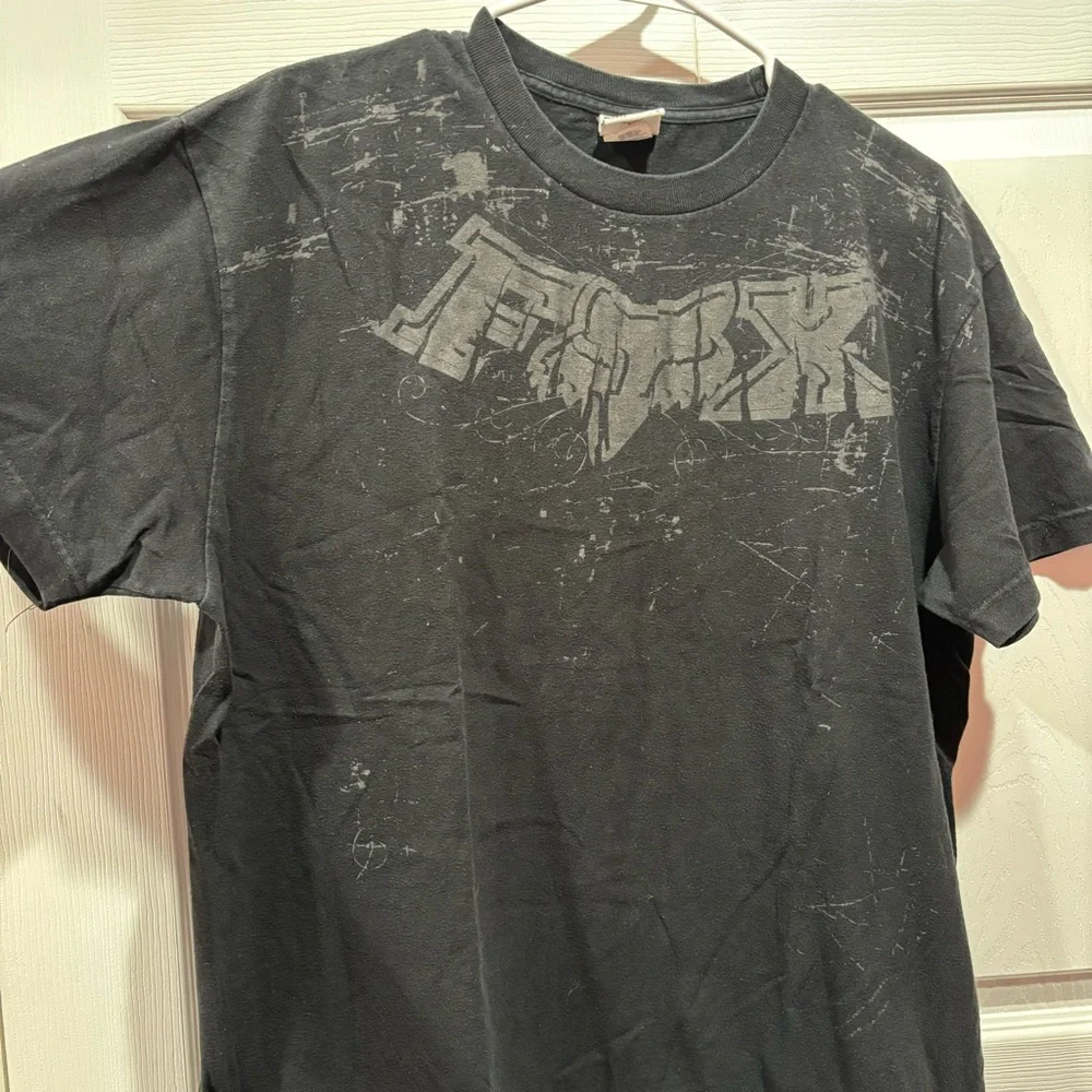 FOX Men's Vintage Motocross Racing Logo Short Sleeve Tee T Shirt - black, size L - Picture 2 of 4